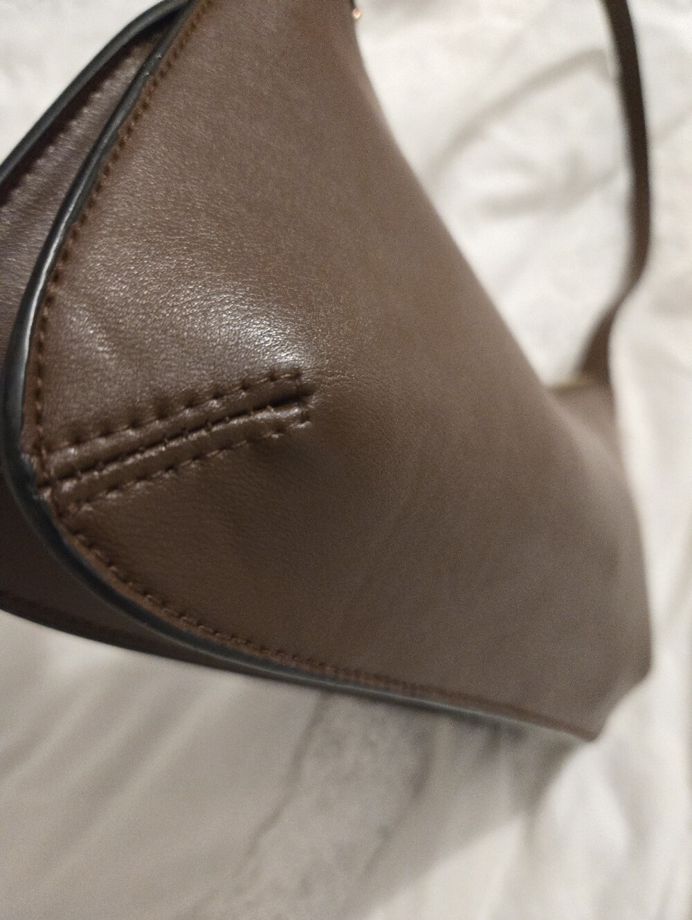 H&M Chocolate Brown Leather Shoulder Bag - Picture 5 of 6